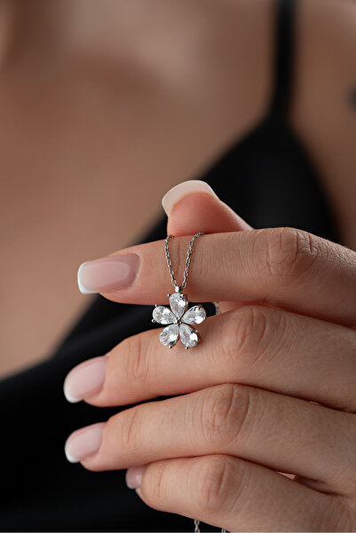 Silvano Jewelry 925 Ayar Gümüş Nergis Çiçeği Kolye