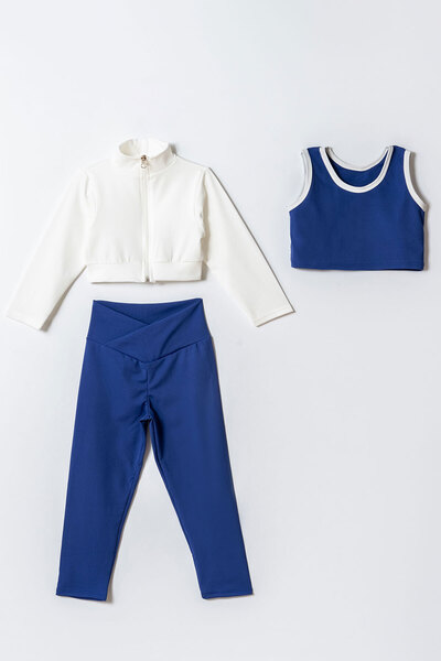 Beniizle Girl's 3-Piece Sports Crop Set