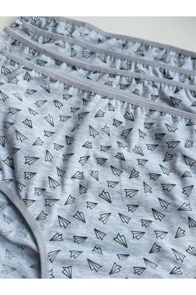 Pamuktan Tene 4'lü Kadın Yüksek Bel Çok Rahat Külot Seti