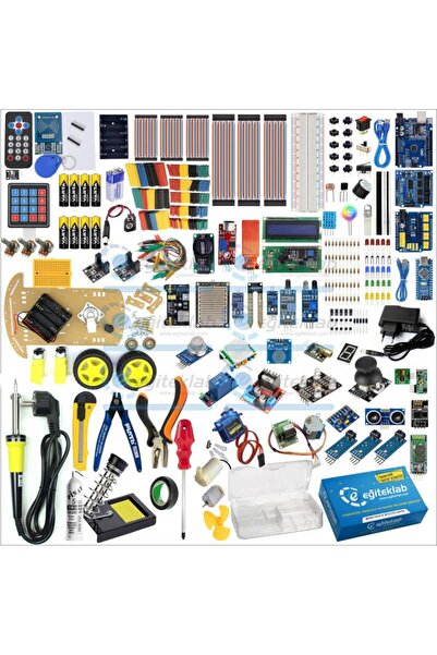 eğiteklab ARDUİNO MEGA PREMİUM PRO SENSÖR EĞİTİM SETİ