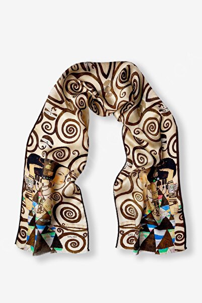 Galiga KLIMT Tree Left %100 İpek Fular 26*130cm "Art On Silk"