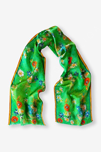 Galiga Van Gogh- Daisy %100 Ipek Fular 26*130cm 'art On Silk'