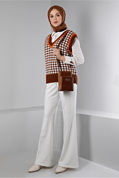 Alvina SCRATCH PATTERNED KNIT SUEVETER 43144