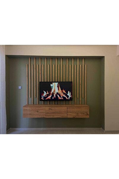 ZETA WOOD 240 Cm 12 Adet Kendinden Yapışkanlı 8 Mm Ahşap Çıta - Savana Meşe