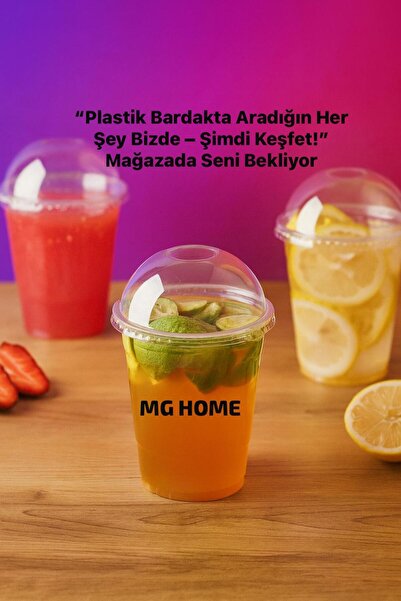 Genel Markalar 100 Adet DELİKLİ Milkshake Soğuk Kahve Bardağı 350 CC Kapaklı ...