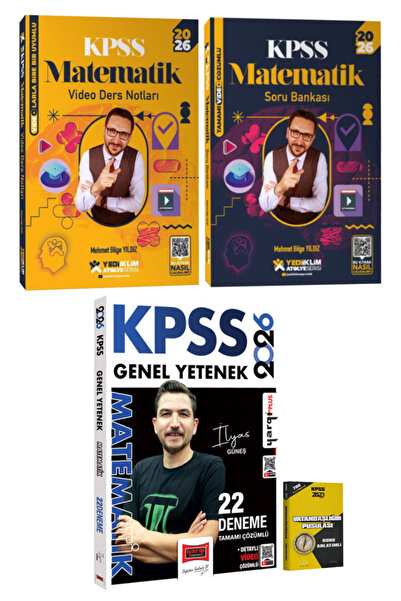 Yediiklim Yayınları Mehmet Bilge Yıldız|2026 KPSS Matematik Video Ders Notlar...
