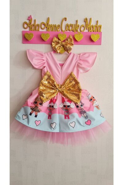 NA ADDESIGN Rochie Lol roz din tul umflat pentru fete