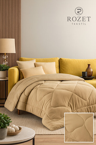 ROZET TEKSTİL Διπλό Καφέ (195 X 215) Πάπλωμα διπλής όψης Wellsoft Luxury
