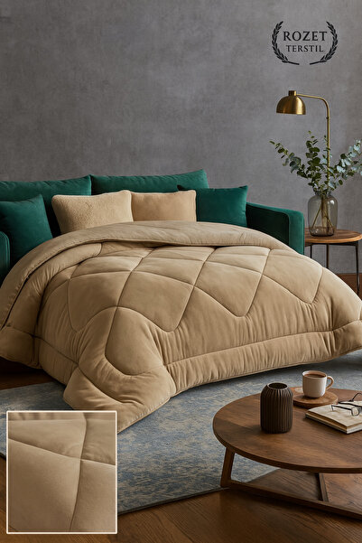 ROZET TEKSTİL Одномісний коричневий (155x215) двосторонній ковдра Wellsoft Lüx