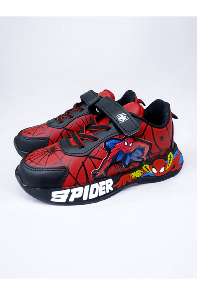 pediashoes Spiderman Lightweight and Flexible Soft-Soled Sports Shoes Are Available in Sizes 26 to 30.
