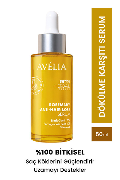 Avelia Saç Dökülmesine Karşı Serum %100 Bitkisel Complex Saç Dökülmesi ve Yıp...