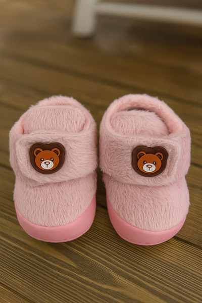 mini mia Plush Booties for Babies – Teddy Bear Design, Comfortable and Warm