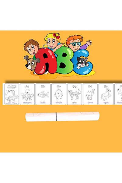 Haydi Dekor “A’dan Z’ye Hayvanlı Alfabe Boyama Rulosu – 5 Metre Eğitim ve Etk...