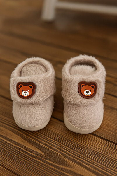mini mia Plush Booties for Babies – Teddy Bear Design, Comfortable and Warm