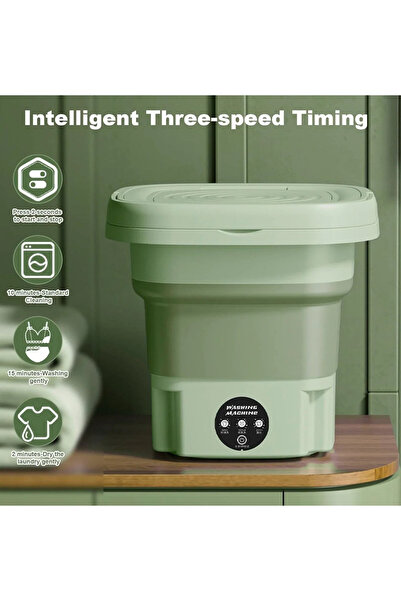 Primo Plus Portable Mini Folding Clothes Washing Machine, Bucket Automatic Mini Household Underwear Foldable