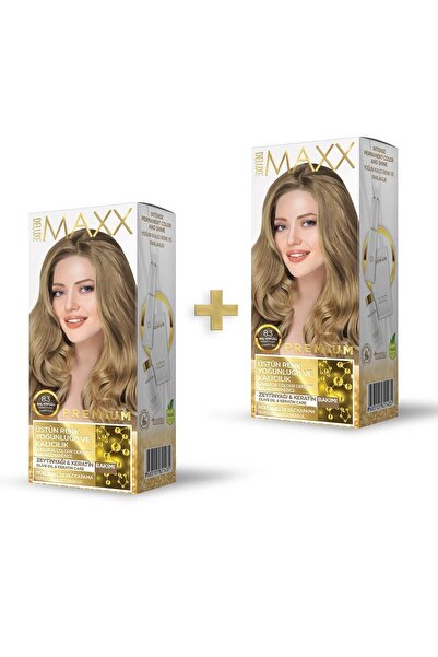 MAXX DELUXE 2'li Premium Yarı Kit Set Saç Boyası 8.3 Bal Köpüğü