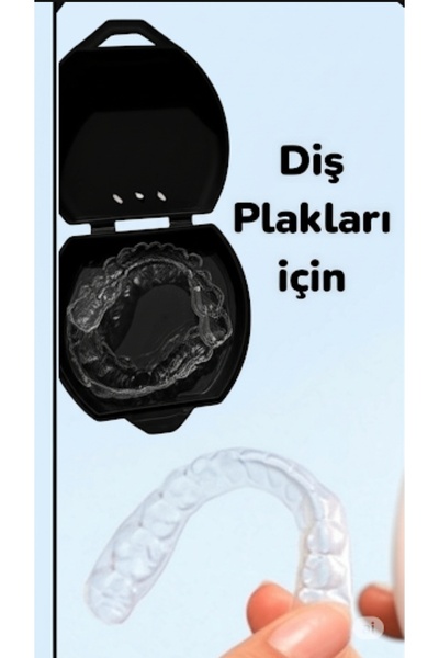 Vulli GECE PLAĞI SAKLAMA KUTUSU SİYAH DİŞ PLAK KABI (2 ADET)