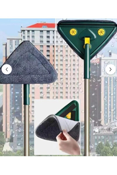 çt çeçem ticaret Vip Üçgen Mop Teleskopik Saplı Cam Duvar Tavan Fayans Parke Temizleyici