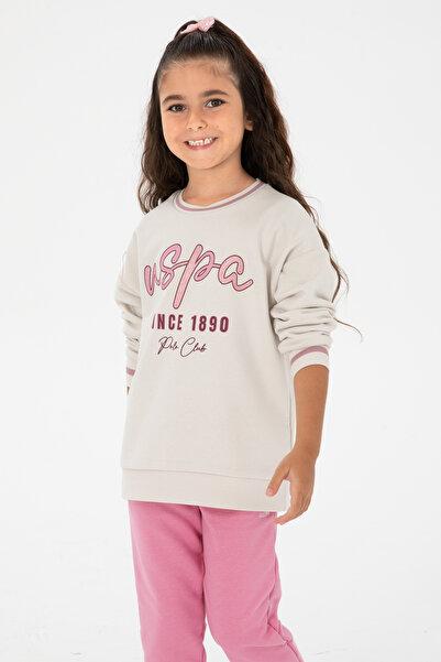 U.S. Polo Assn. Girl's Dusty Pink Top and Bottom Set 50299820-Vr011