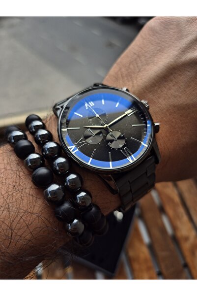 Spectrum Metal Case Metal Cable with Roman Numbers Black Color