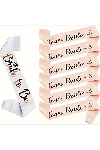 Store 6 adet Bride Team 1 adet Bride Yazılı Saten Kuşak