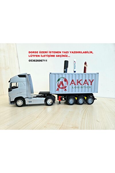 WELLY 1/32 ölçek VOLVO FH4 KALEMLİKLİ KONTEYNER DORSELİ TIR MAKETİ