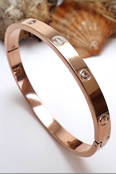 Vintage accessory مشبك من الذهب الوردي المرصع بالحجارة