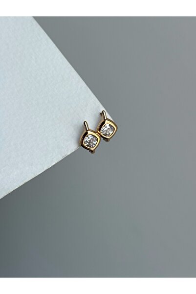 Owentis Steel Rose Gold Single Stone Elegant Orithia Earrings -No Tarnish-