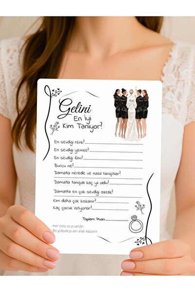 Sweex Gelini En İyi Kim Tanıyor 15'li Siyah Beyaz Bride To Be Bekarlığa Veda ...