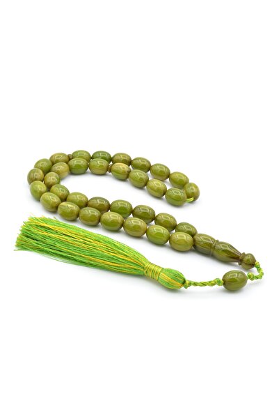 Murty99 Mastru Artisanat Beyzi Cut Moire Green Catalin Tesbih cu sistem de franjuri