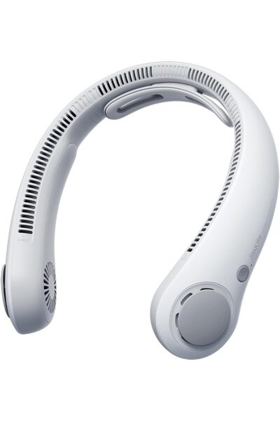 JISULIFE مروحة رقبة محمولة مُحسّنة، دعامة رقبة شخصية بدون استخدام اليدين، 5 س...