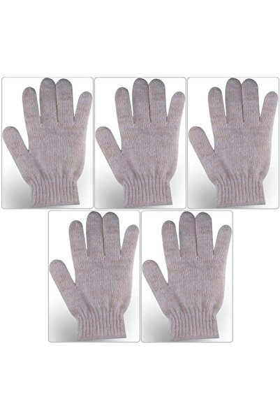 Derma Naturel قفازات الاستحمام من الصوف الخالص للعلاج T-478 (مجموعة من 5)