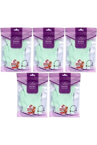 Derma Naturel Fingered Bath Glove Ms-23 (Set of 5)
