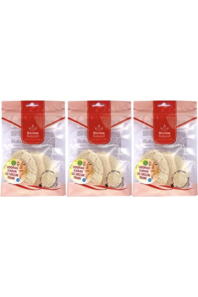 Derma Naturel ليفة تنظيف الوجه (للحبوب السوداء) للتقشير MS-06 (مجموعة من 3)