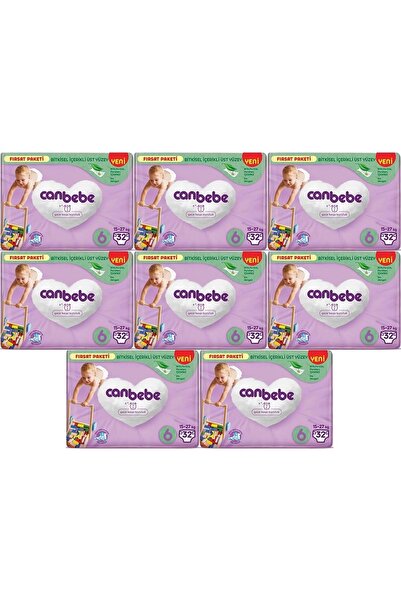 Canbebe Bebek Bezi Beden:6 (15-27Kg) Extra Large 256 Adet Dev Ekonomik Fırsat Pk