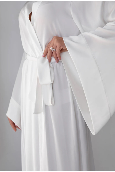 Juwana Long Bridal Dress with Flared Sleeves Silky Selling