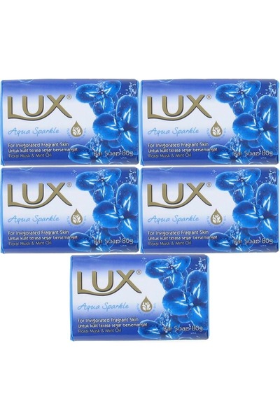 LUX Soap 80Gr Aqua Sparkle (Sparkle Like Water) (Set of 5)