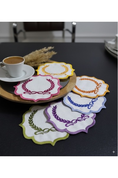 NGR HOME 6'LI RENKLİ KAHVE YANI SUNUM KOKTEYL PEÇETESİ