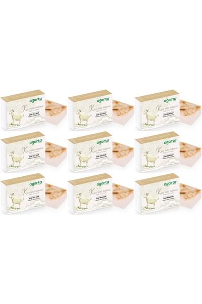 Agarta صابون طبيعي مصنوع يدويًا 150 جرام حليب الماعز (مجموعة من 9)