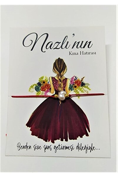 Genel Markalar Kişiye Özel Isimli Şans Bilekliği Söz, Nişan, Kına, Nikah, Düğ...