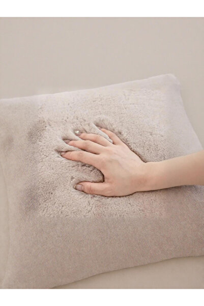 FeelHome Бони заешка кожа, мека, двулицева, скрит цип, уютна калъфка за възглавница 40x40