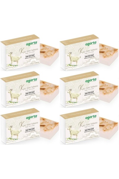 Agarta صابون طبيعي مصنوع يدويًا 150 جرام حليب الماعز (مجموعة من 6)