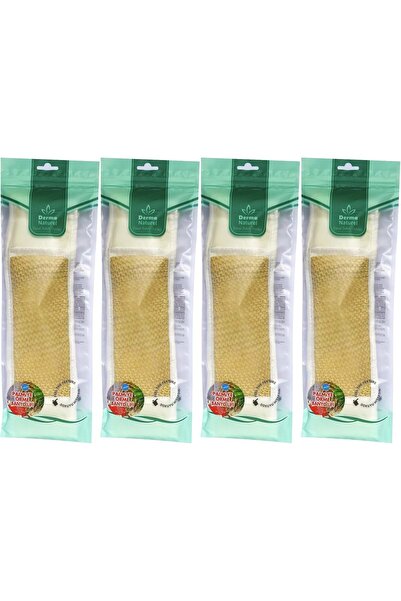 Derma Naturel حزام حمام منسوج من النخيل (8*24 سم) (مجموعة من 4)