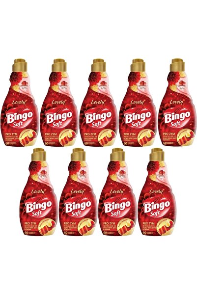 Bingo Soft Çamaşır Yumuşatıcı Konsantre 1440ML Lovely (9 Lu Set)