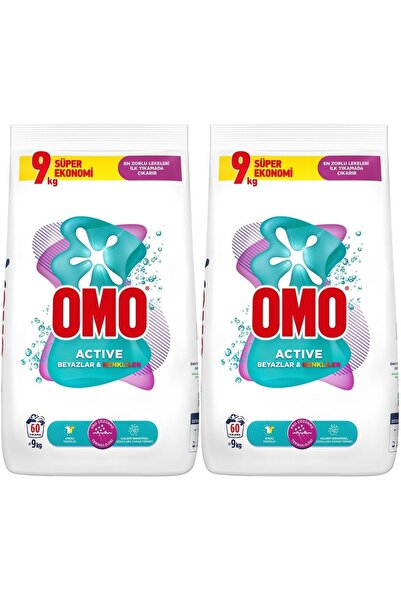 Omo Matik Toz Çamaşır Deterjanı 18KG Beyazlar ve Renkliler (120 Yıkama) (2PK*...