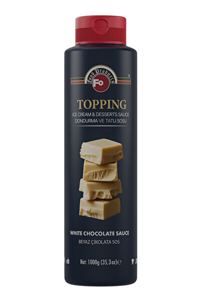 FO Beyaz Çikolatalı Topping Dondurma Sosu 1 Kg