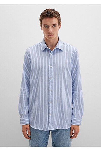 Mavi Çizgili Gömlek Regular Fit / Normal Kesim 0211693-90912