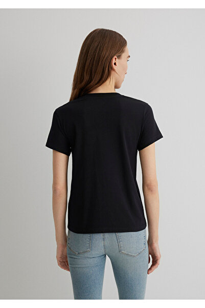 Mavi Butterfly Printed Black T-Shirt Semi Slim Fit / Semi Slim Fit 1613187 -900