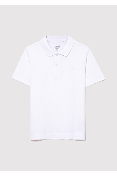 Mavi Λευκό μπλουζάκι πόλο με κανονική εφαρμογή / κανονική εφαρμογή 6610216 -620