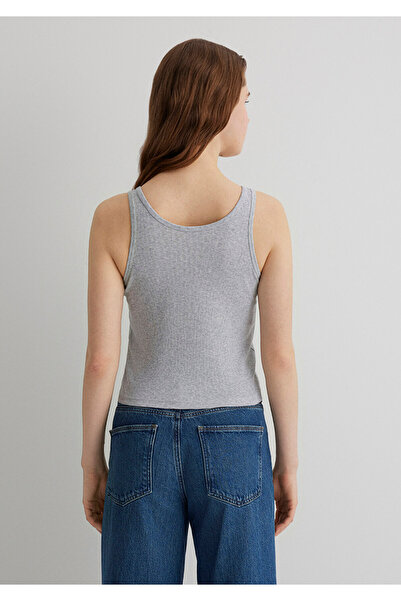 Mavi Vypasovaný sportovec s vytištěným šedým logem -1611899-83096